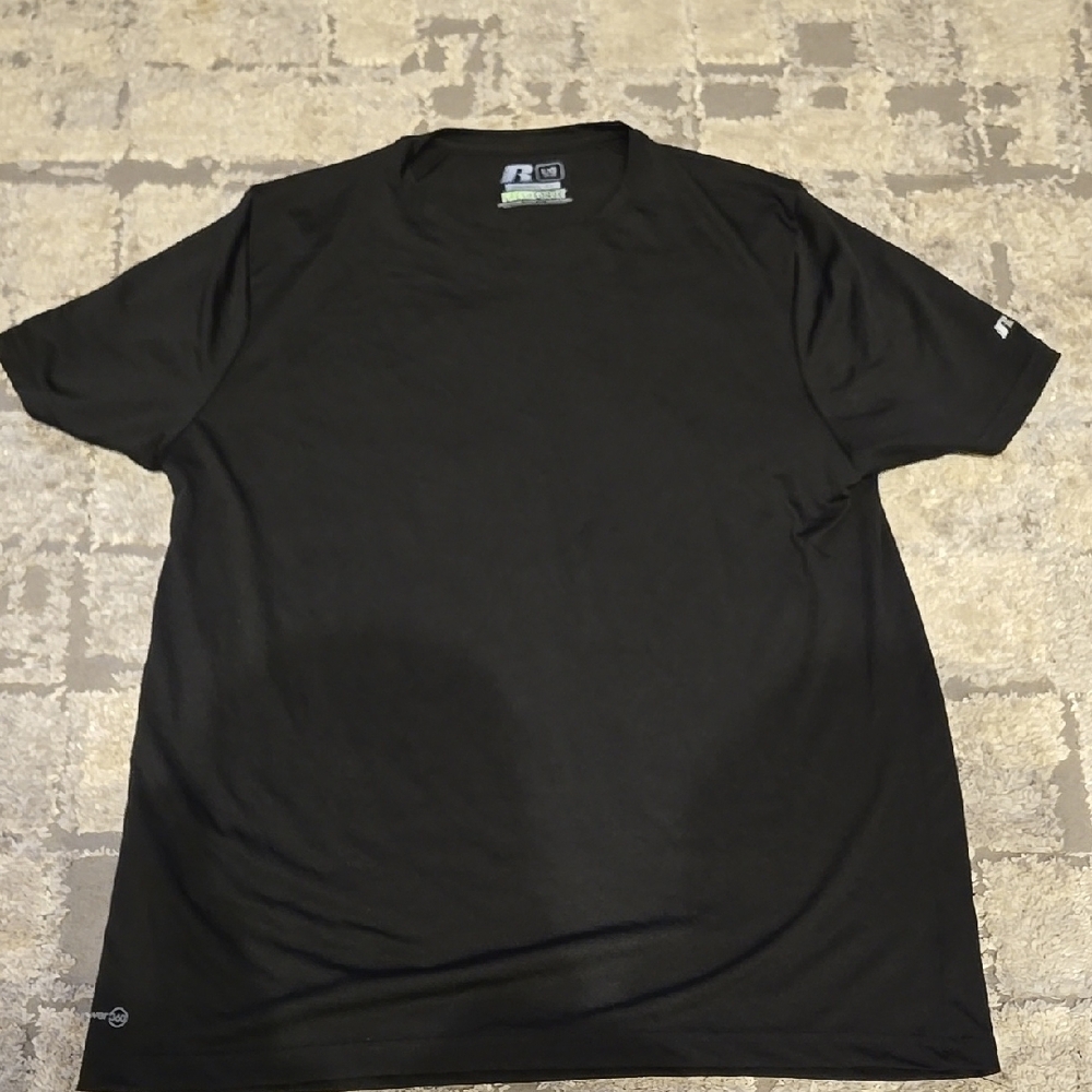 Black Short Sleeve Crew Neck Tee dri power 360  size L42-44